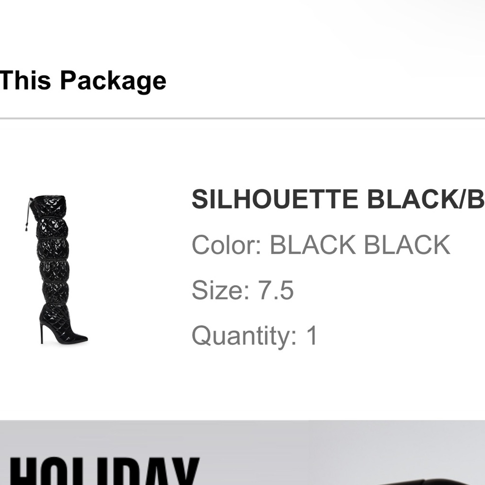 Steve Madden Silhoutte Black Heel Boots
